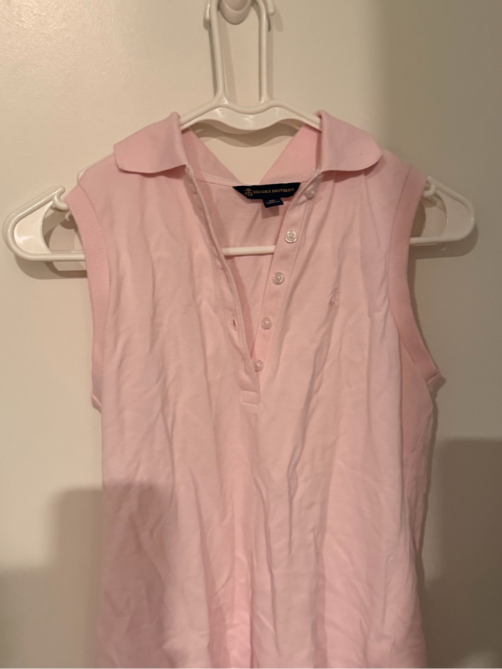 Brooks Brothers Pink Sleeveless Polo Tank Top
